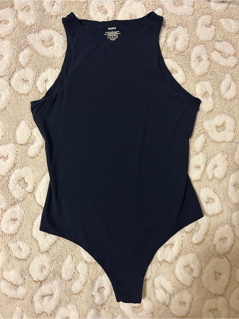 SKIMS Fits Everybody High-Neck Bodysuit - Navy